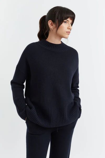 Navy Cashmere Comfort Sweater | Chinti & Parker