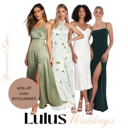 Lulus sale! Take 40% off with code: BYESUMMER on these great dresses. 
Wedding guest dresses, gowns, maxi dresses, floor-length gowns, date night dresses, evening gowns, cocktail dresses, fancy, YoumeandLupus, blue, green, white, spaghetti, strap dresses, knee-length dresses, party dresses

#LTKSale #LTKstyletip #LTKSeasonal