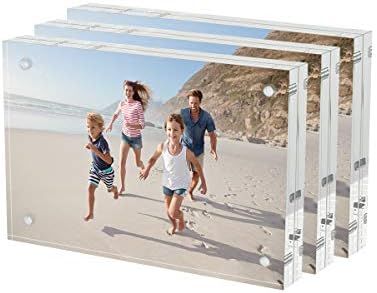 AITEE Acrylic Picture Frame 4x6，Clear Double-Sided Photo Frame，Magnetic Photo Frames Desktop ... | Amazon (US)