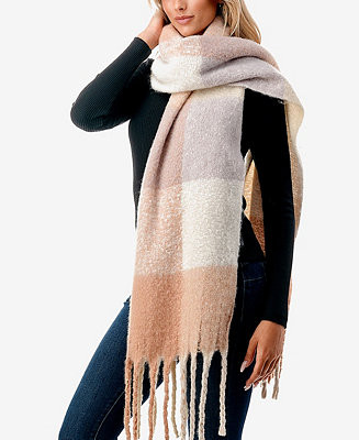 Marcus Adler Women's Plaid Fringe-Trim Blanket Scarf & Reviews - Cold Weather Accessories - Handb... | Macys (US)