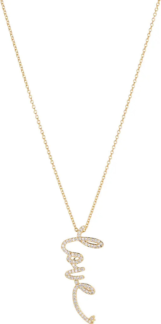 Cirque Love Pavé Cubic Zirconia Pendant Necklace | Nordstrom