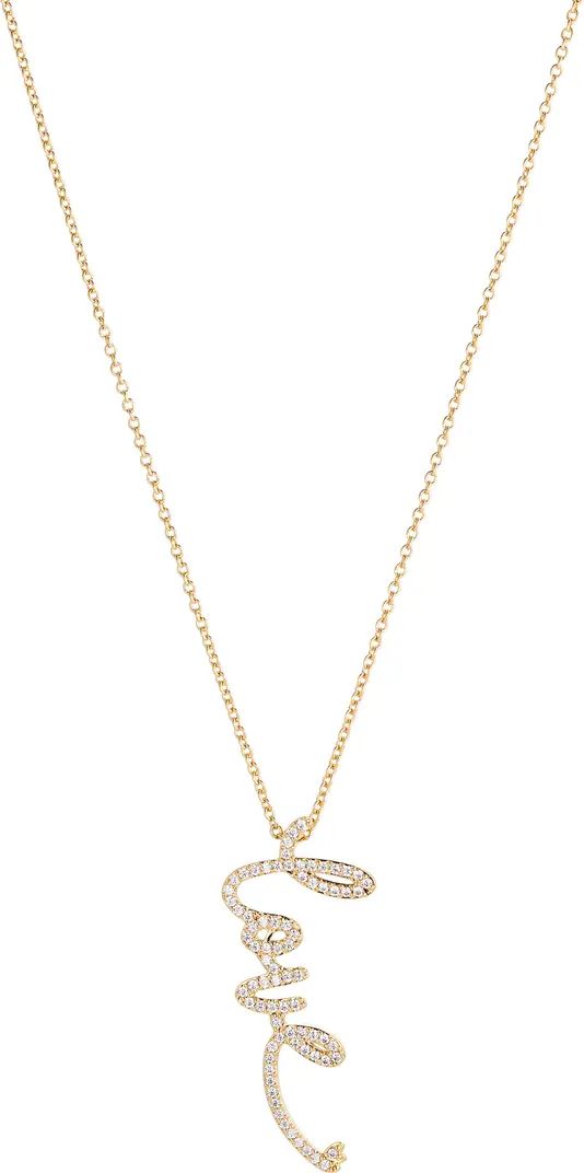 Cirque Love Pavé Cubic Zirconia Pendant Necklace | Nordstrom