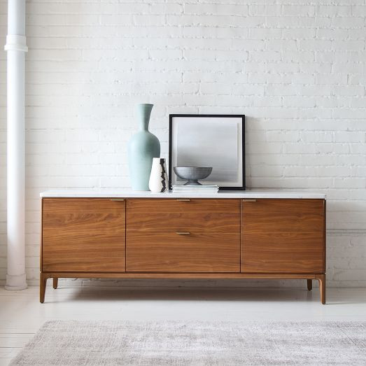 Parker Marble Media Console (68"–80") | West Elm (US)