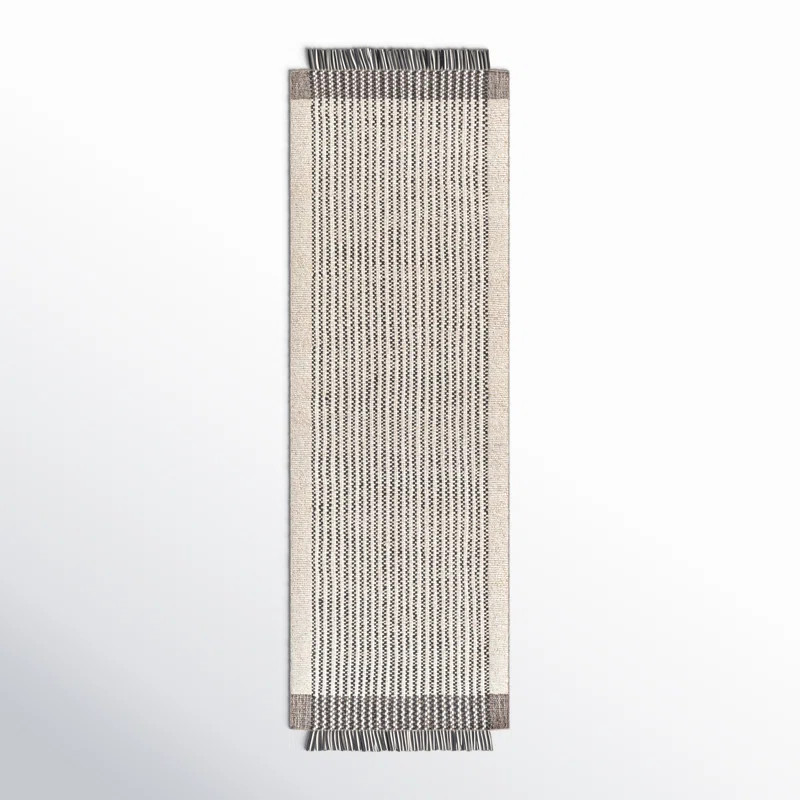 Joss & Main Tina Striped Wool Tan/Charcoal/Gray Area Rug "& Reviews" | Wayfair | Wayfair North America