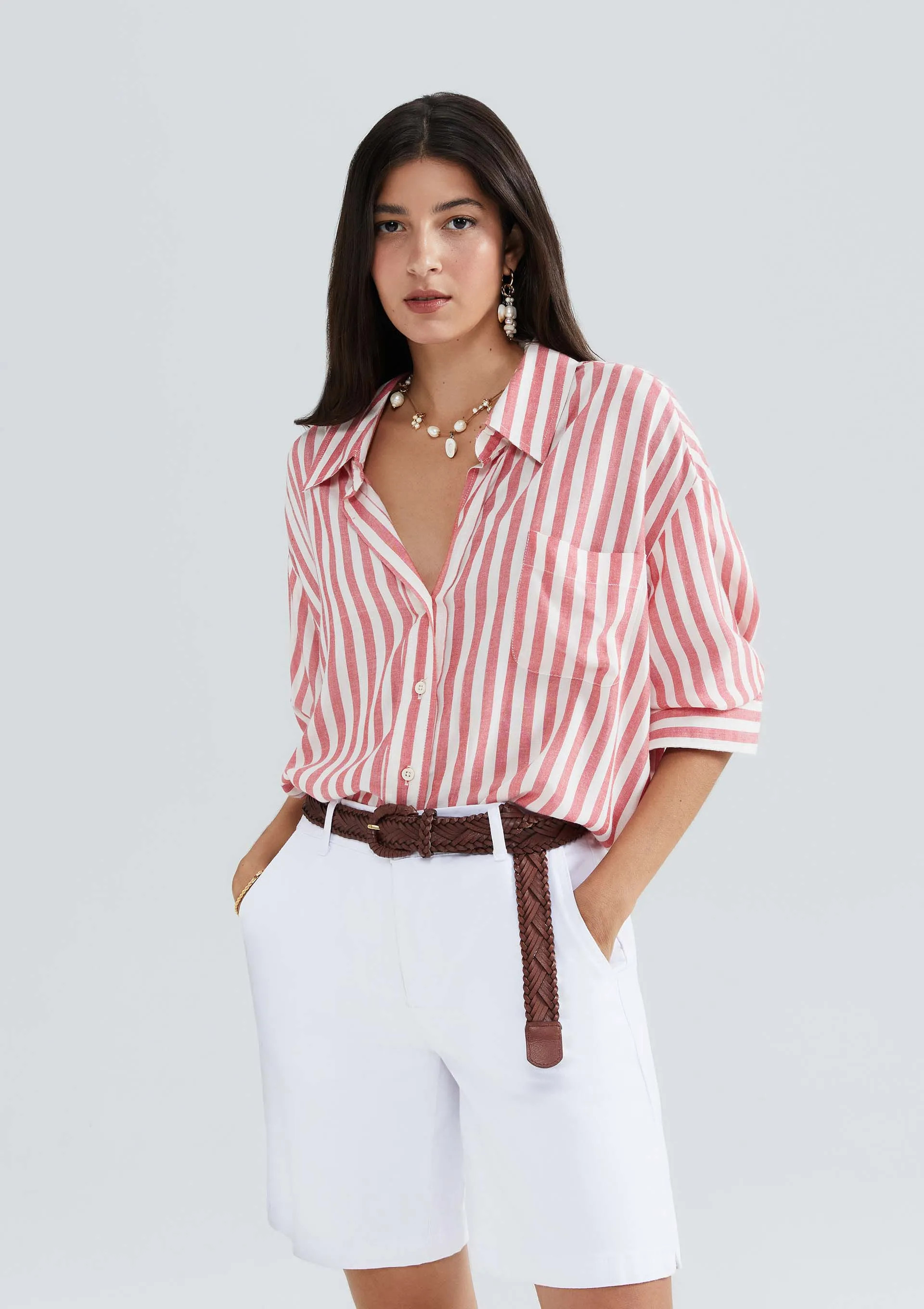 Camisa Feminina Manga Longa Listrada - Hering Store | Hering (BR)