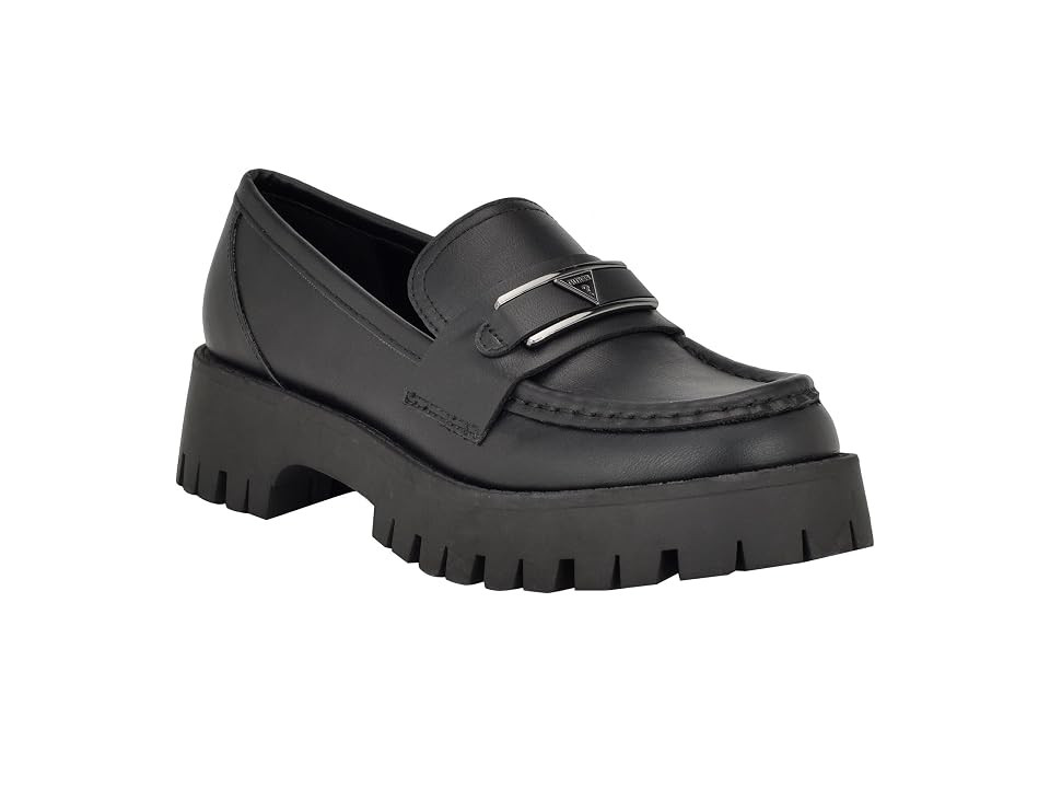 GUESS Tracers Women's Flat Shoes Black : 8.5 M, Leather/Manmade | Zappos