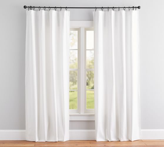 Broadway Curtain, Set of 2, 108", White | Pottery Barn (US)