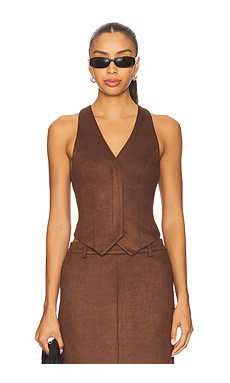 ALL THE WAYS Bailey Faux Suede Vest in Brown from Revolve.com | Revolve Clothing (Global)