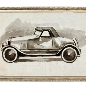 Roadster Vintage Painting  Kids Bedroom Decor  Nursery Print - Etsy | Etsy (US)
