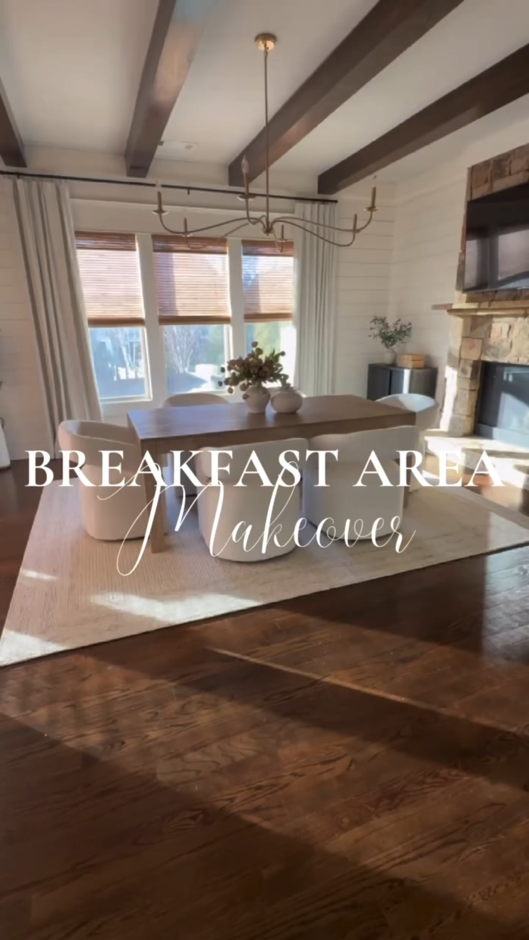 Sometimes it’s not about adding more space… it’s about using the space you already have 🤍

Our small round breakfast table just wasn’t working anymore for our family of five, and the keeping room off our kitchen was barely being used. So I reimagined the layout and combined both areas into one large, functional breakfast space that finally fits our everyday life and when we’re entertaining.

Every piece in this makeover is from @wayfair — from the dining table and chairs to the rug, black sideboards, and the brushed gold chandelier that completely transformed the space ✨ The difference in how this room functions is everything.

If you’re feeling stuck with a space in your home, let this be your sign to rethink the layout.

✨ Save this for layout inspiration
✨ Follow along for more home projects & affordable finds

#ad
#wayfairelevate
#wayfaircreator
#wayfair
#wayfairhome
#wayfairfinds
#wayfairpartner
#wayfairinspo
#wayfairdecor
#wayfairfurniture
#homemakeover
#beforeandafterhome
#breakfastnook
#breakfastareagoals
#diningareainspo
#interiorinspo
#interiordesignideas
#homeinspo
#homeinspiration
#modernhome
#moderninteriors
#neutralhome
#cozyhome
#familyfriendlyhome
#functionaldesign
#openconceptliving
#affordablehomedecor

#LTKHome