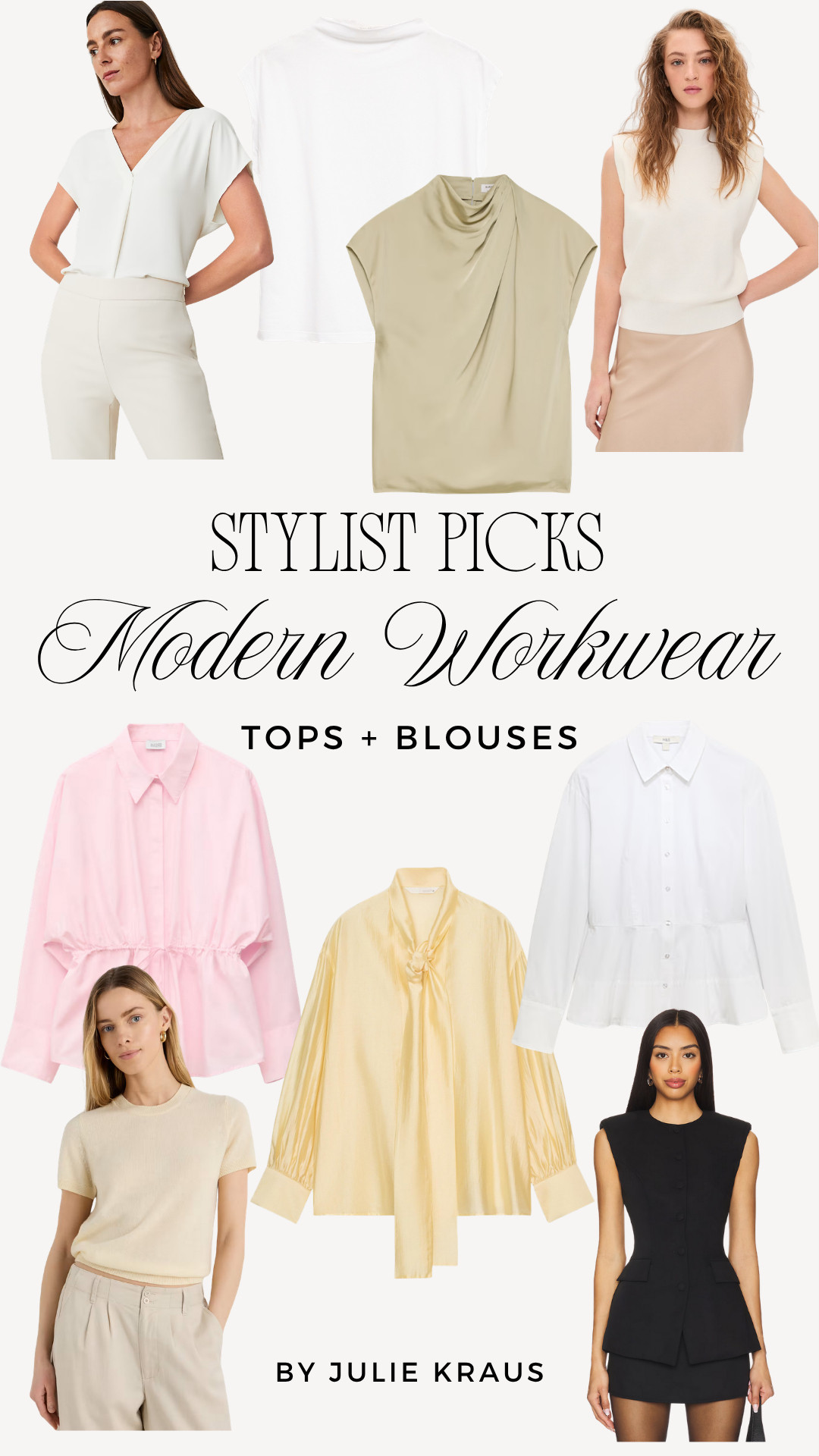 My favorite tops for looking polished and put-together at the office right now. These are the pieces that do all the heavy lifting. Modern Workwear • Stylist Picks • Office Style 2026 

 #LTKOver40 #LTKWorkwear