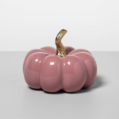 4" x 3.3" Cast Metal Pumpkin Pink/Gold - Opalhouse™ | Target