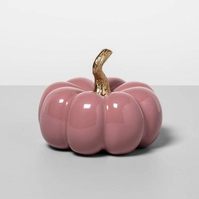 4" x 3.3" Cast Metal Pumpkin Pink/Gold - Opalhouse™ | Target