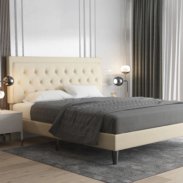 Hegg Tufted Upholstered Low Profile Platform Bed | Wayfair North America