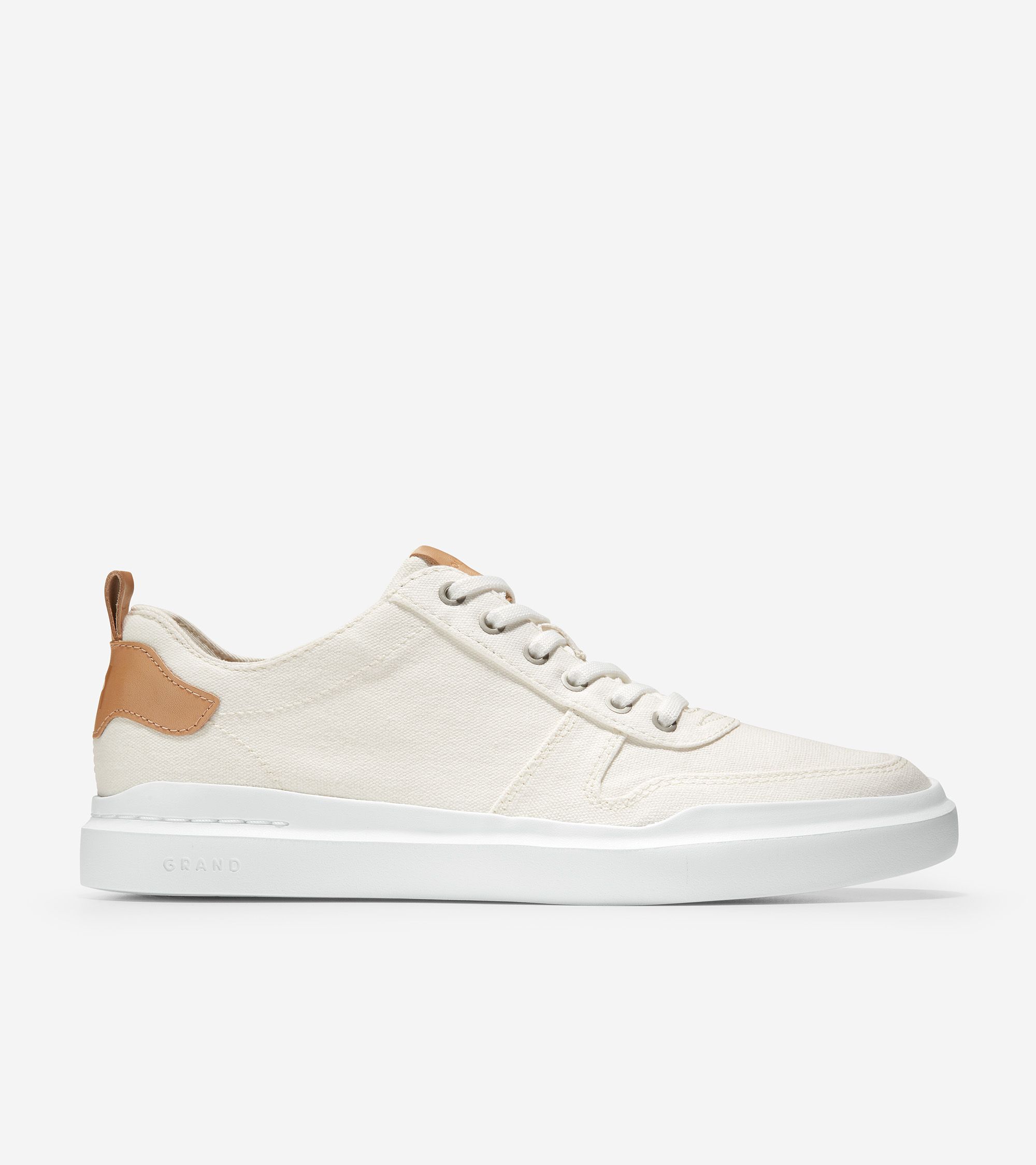 Men's Men's GrandPrø Rally Canvas Court Sneaker in Ivory-Natural | Cole Haan | Cole Haan (US)