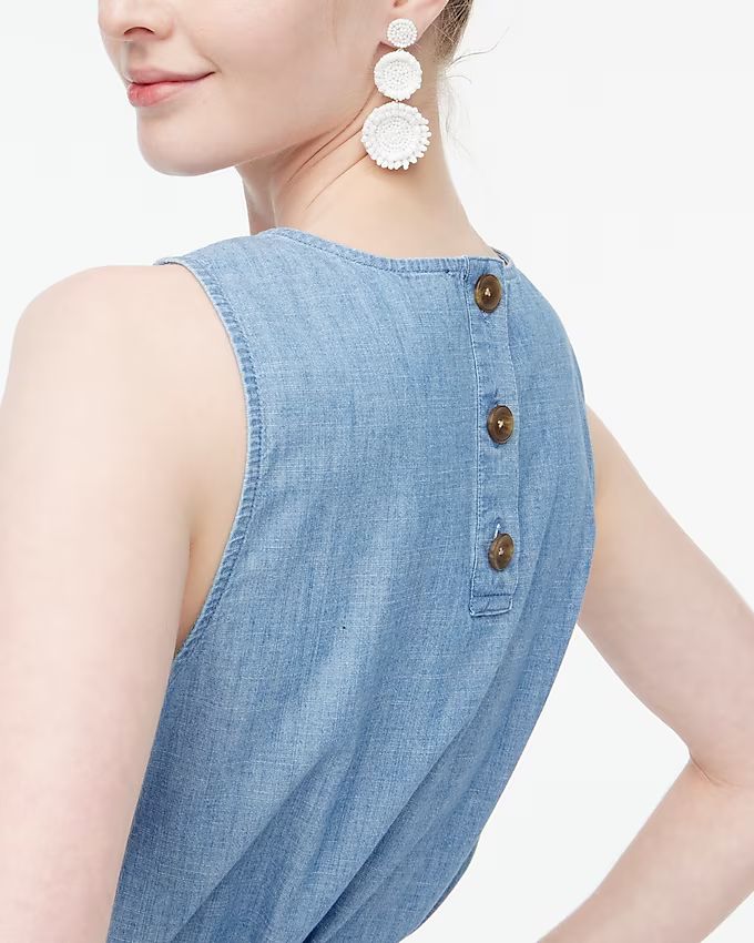 Chambray button-back shell tank top | J.Crew Factory