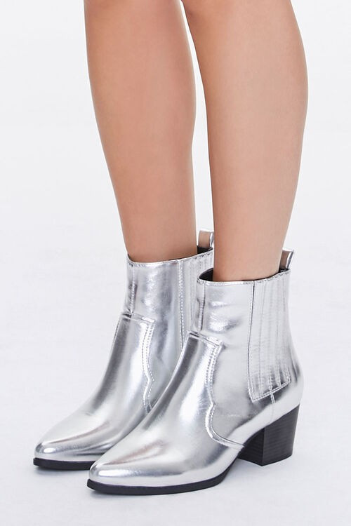 Faux Leather Pointed Toe Booties | Forever 21 (US)