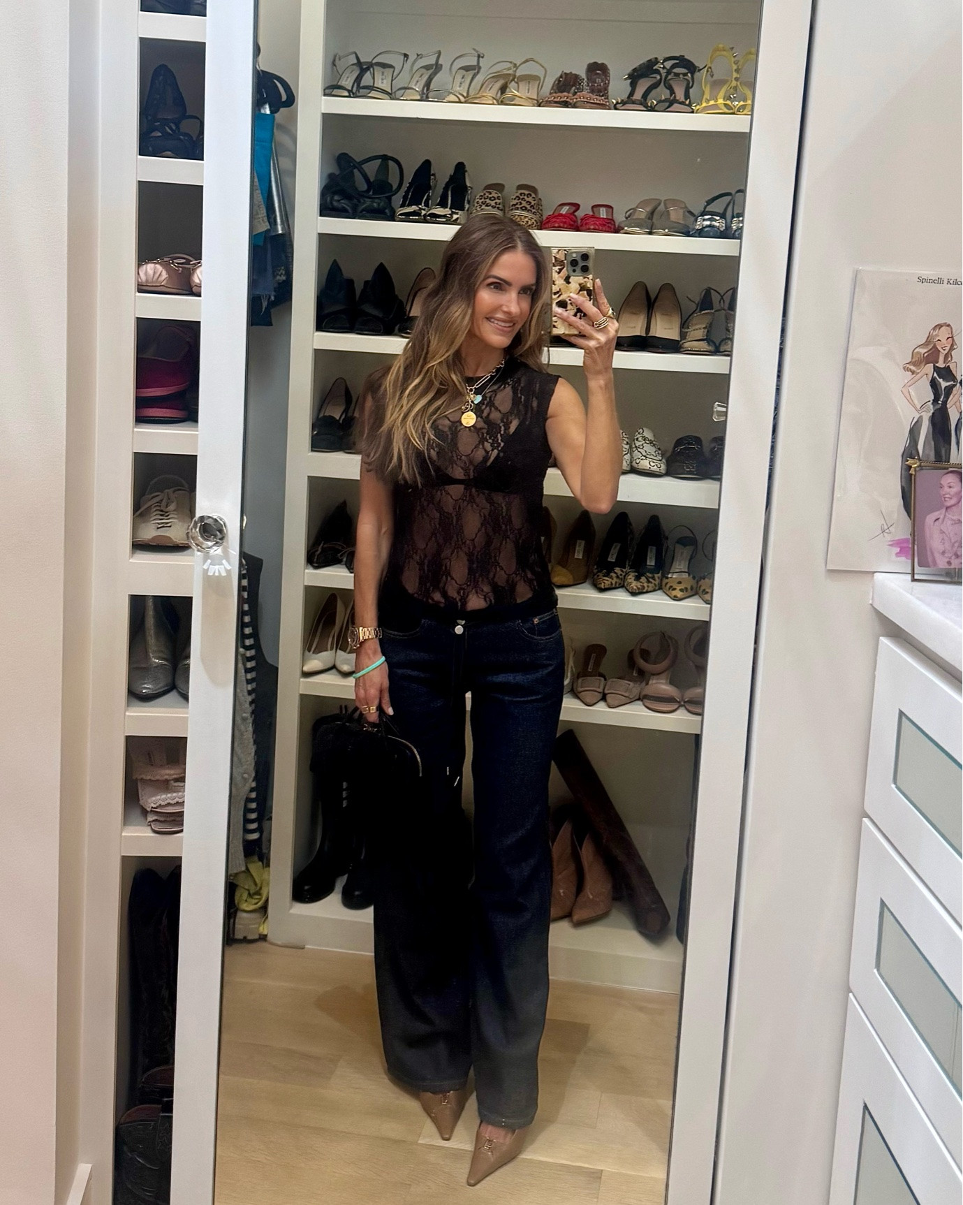 off to try @elephante it just opened in dallas & we loved it in santa monica for a date night with sweet friends♠️♠️

shop this gorg lace top (that is a look-a-like for a much more expensive one) & you won’t believe the price! 

i also bought it in chocolate too, it comes in a few colors 

runs tts im wearing a small 

+ my new fav denim that legit feel like the sweatpant jeans they’re so soft! 

run tts im wearing a 25

+ shop rest of my going out look

#LTKSaleAlert #LTKootd #LTKgrwm