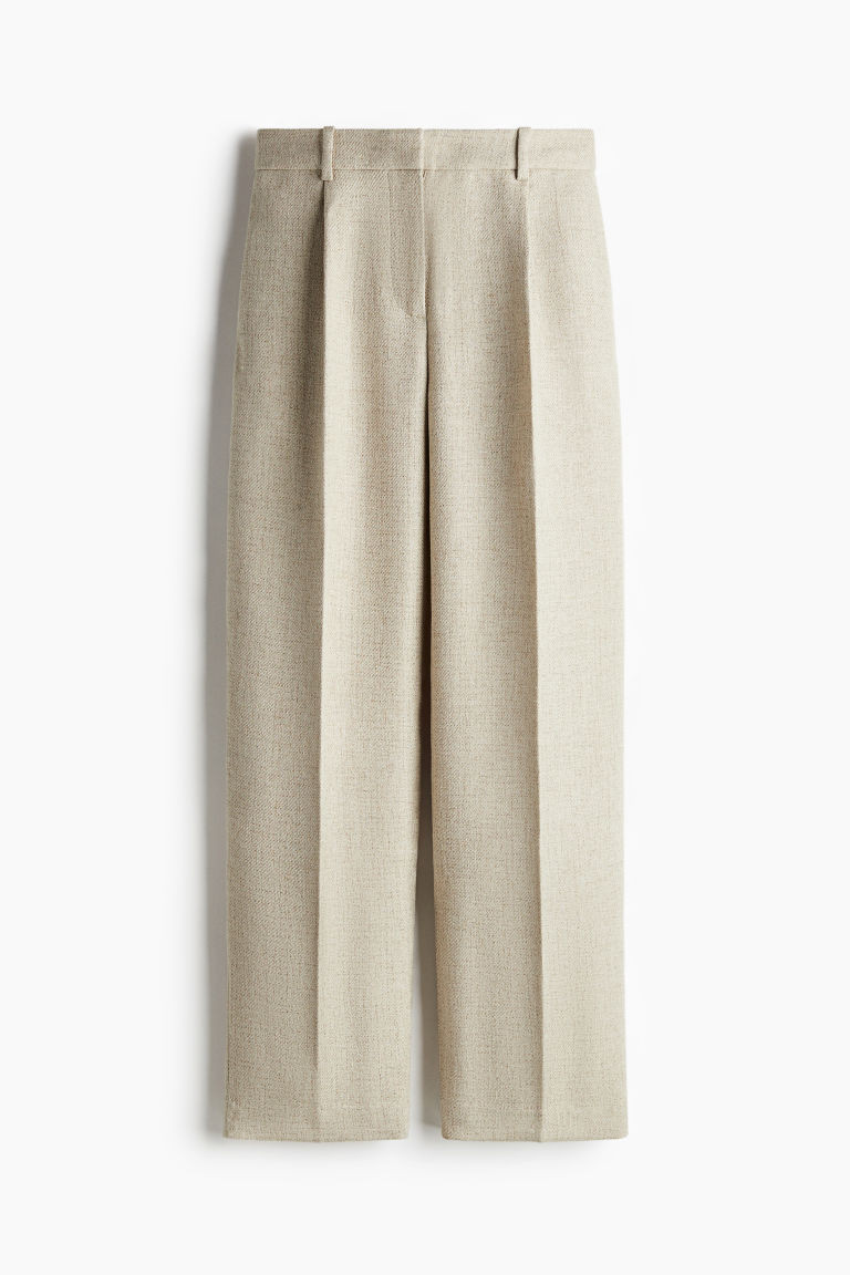 H & M - Tapered tailored trousers - Beige | H&M (UK, MY, IN, SG, PH, TW, HK)