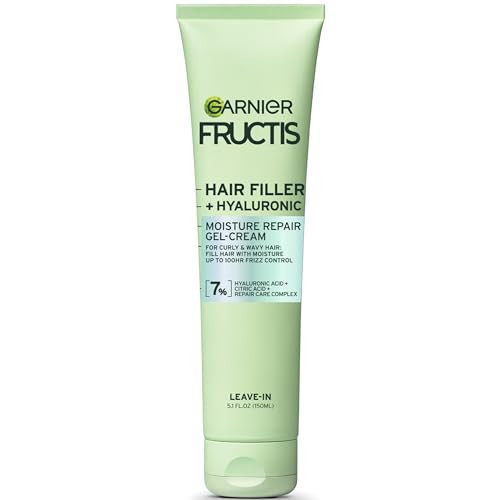 Garnier Fructis Hair Filler Moisture Repair Gel-Cream, Hair Gel for Curls and Waves with Hyaluronic Acid, 5.1 Fl Oz, 1 Count | Amazon (US)