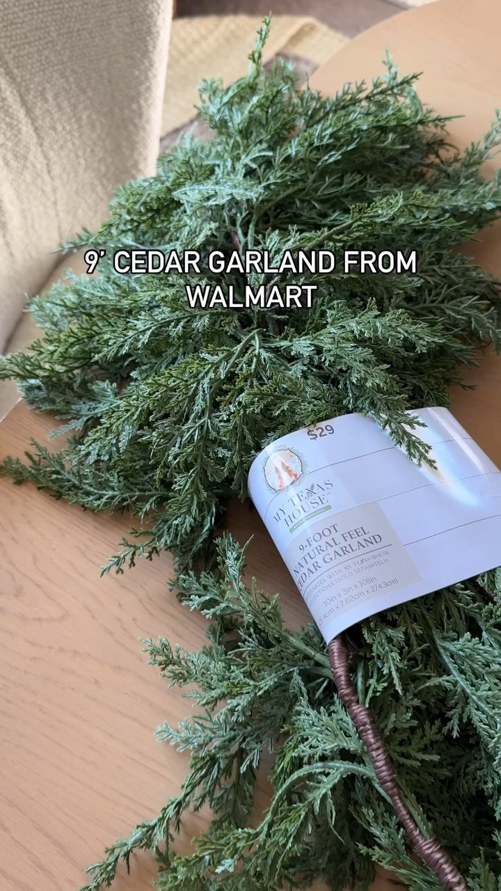 This is the viral 9-foot cedar garland from Walmart, everyone! It’s the My Texas House garland, and it looks incredibly realistic. I layered one Norfolk real touch garland to enhance the color depth, but it already looks stunning and full on its own! 

Follow @aly.elledesign for more home decor and
design inspiration!

LIKE, SAVE & SHARE this post for more design inspiration!

#walmartfinds #walmartpartner #mytexashouse #christmas #christmasgarland #itsbeginningtolookalotlikechristmas #tistheseason #holidaydecor #realtouchgarland #cedargarland #reels #reelitfeelit #reelsinstagram #homeinspo #trending