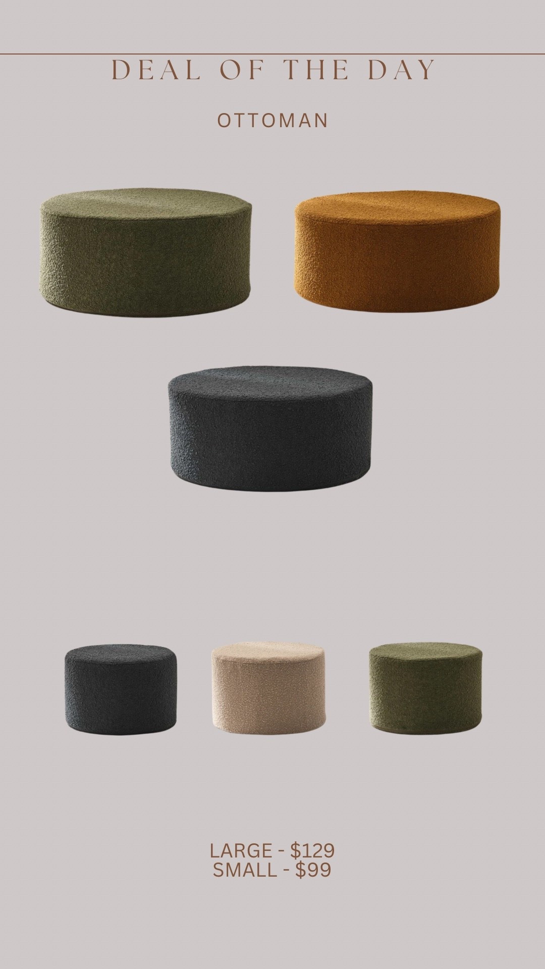 New soft / padded ottoman find!!!! Large one can also be used in place of coffee table. Great price points 🤩

#LTKHome #LTKSaleAlert #LTKFindsUnder100