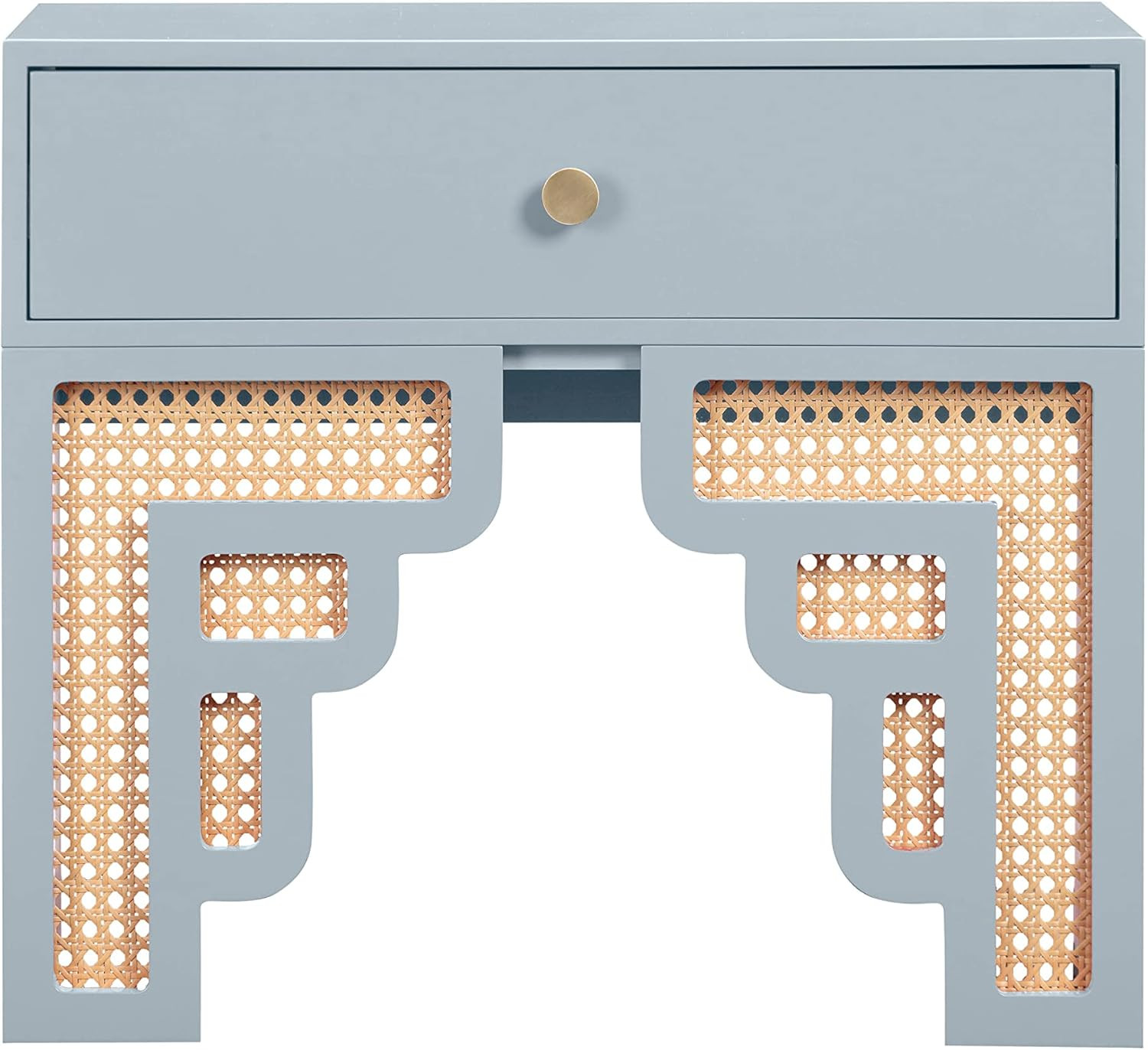 Tov Furniture Suzie Pastel Blue & Rattan Nightstand | Amazon (US)