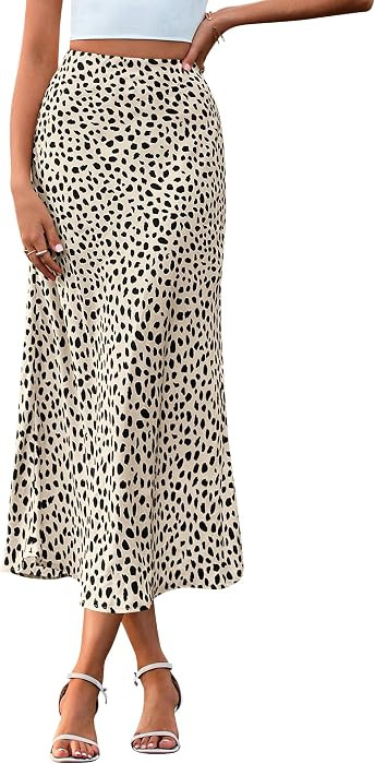 BTFBM Satin Skirts for Women Trendy 2026 Summer Fall | Amazon (US)