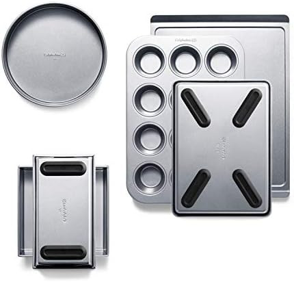 Calphalon Nonstick Bakeware Set, 6-Piece Set Includes Cookie Sheet, Cake, Brownie, Loaf, and Muff... | Amazon (US)