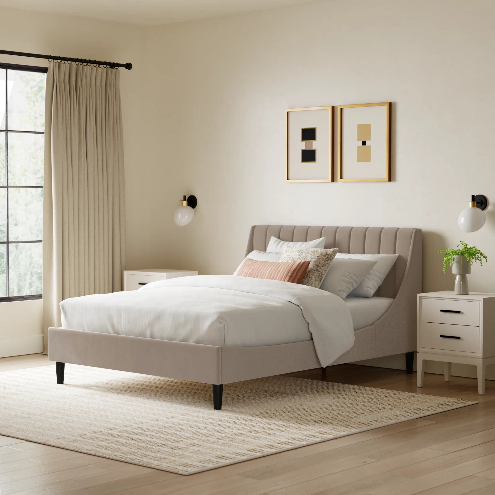 Helaina Upholstered Wingback Bed | Wayfair North America