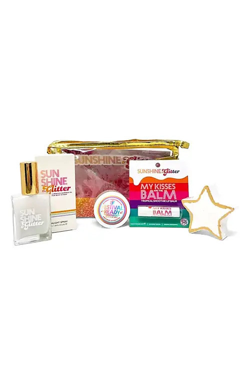 Sunshine & Glitter Seeing Stars Bath Set in White at Nordstrom | Nordstrom