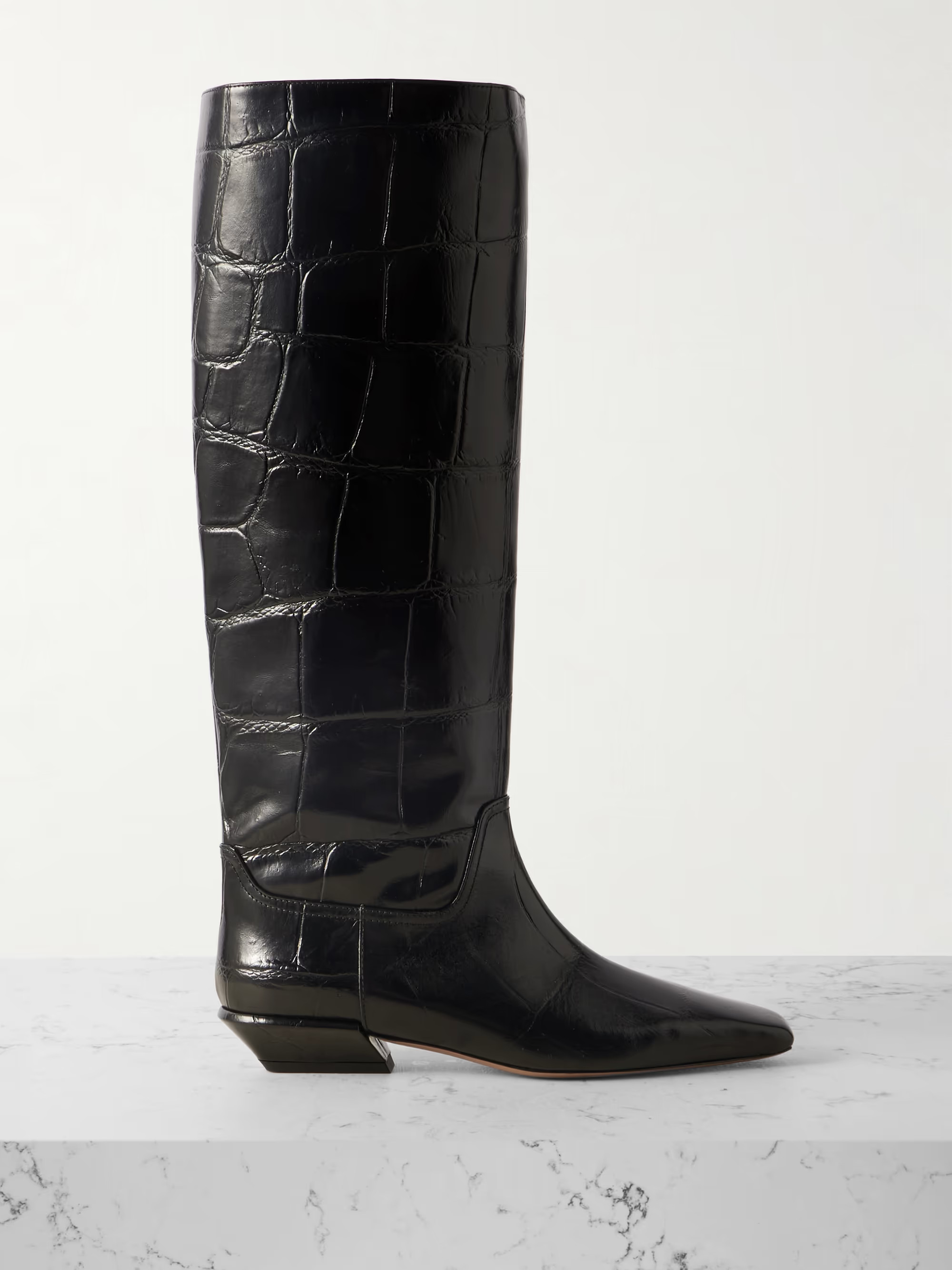 Bettina croc-effect leather boots | NET-A-PORTER (UK & EU)