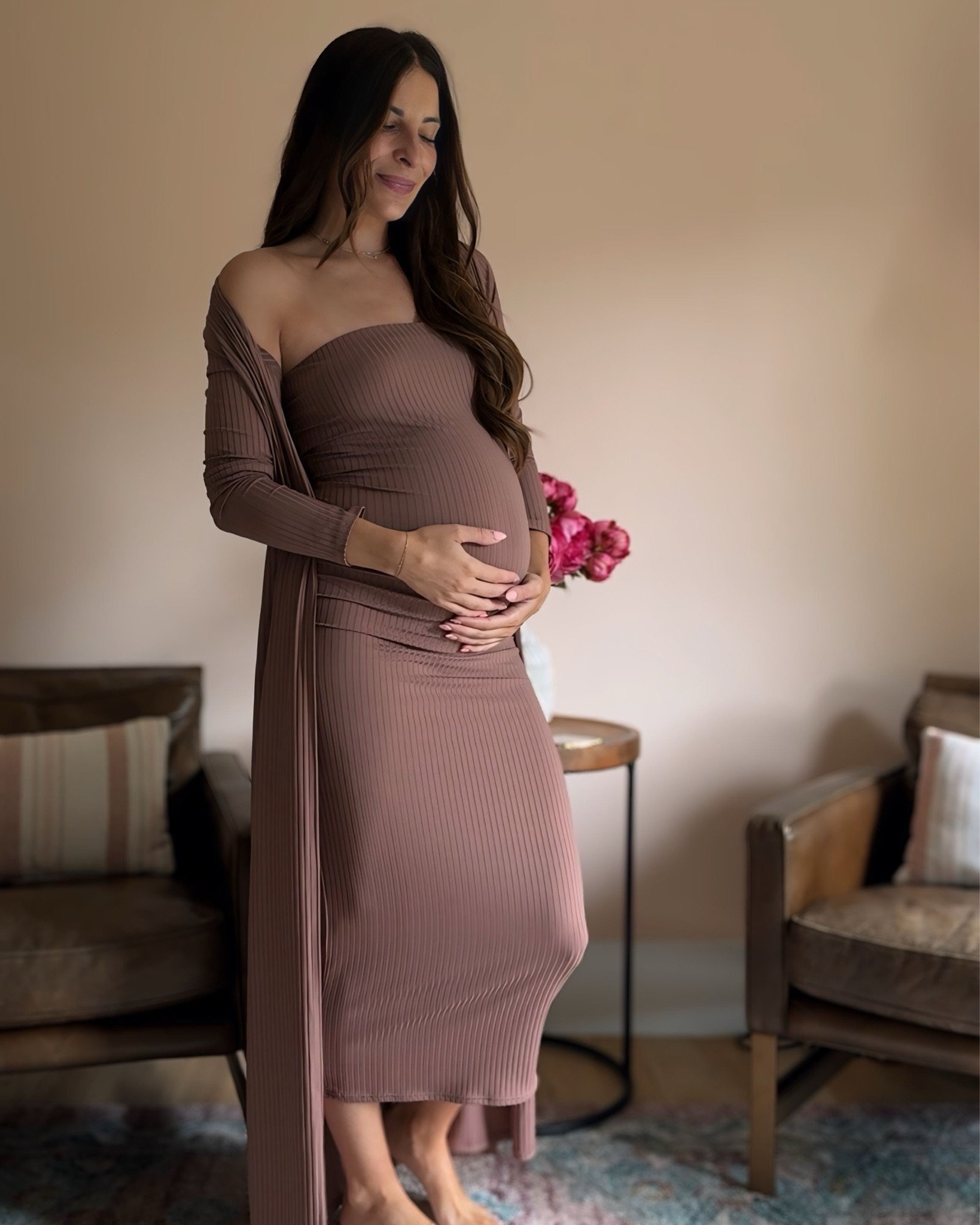 Mocha ribbed strapless dress + cardigan set from pink blush • comes in lots of colors! I’m wearing size medium • wear before, during, and after pregnancy!

The website recommends to size up and I’m glad I did! 

This would be cute for a back to school teacher outfit too when worn with the cardigan! 

#LTKBump #LTKBacktoSchool