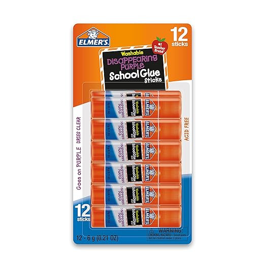 Elmer's Disappearing Purple School Glue, Washable, 12 Pack | Amazon (US)