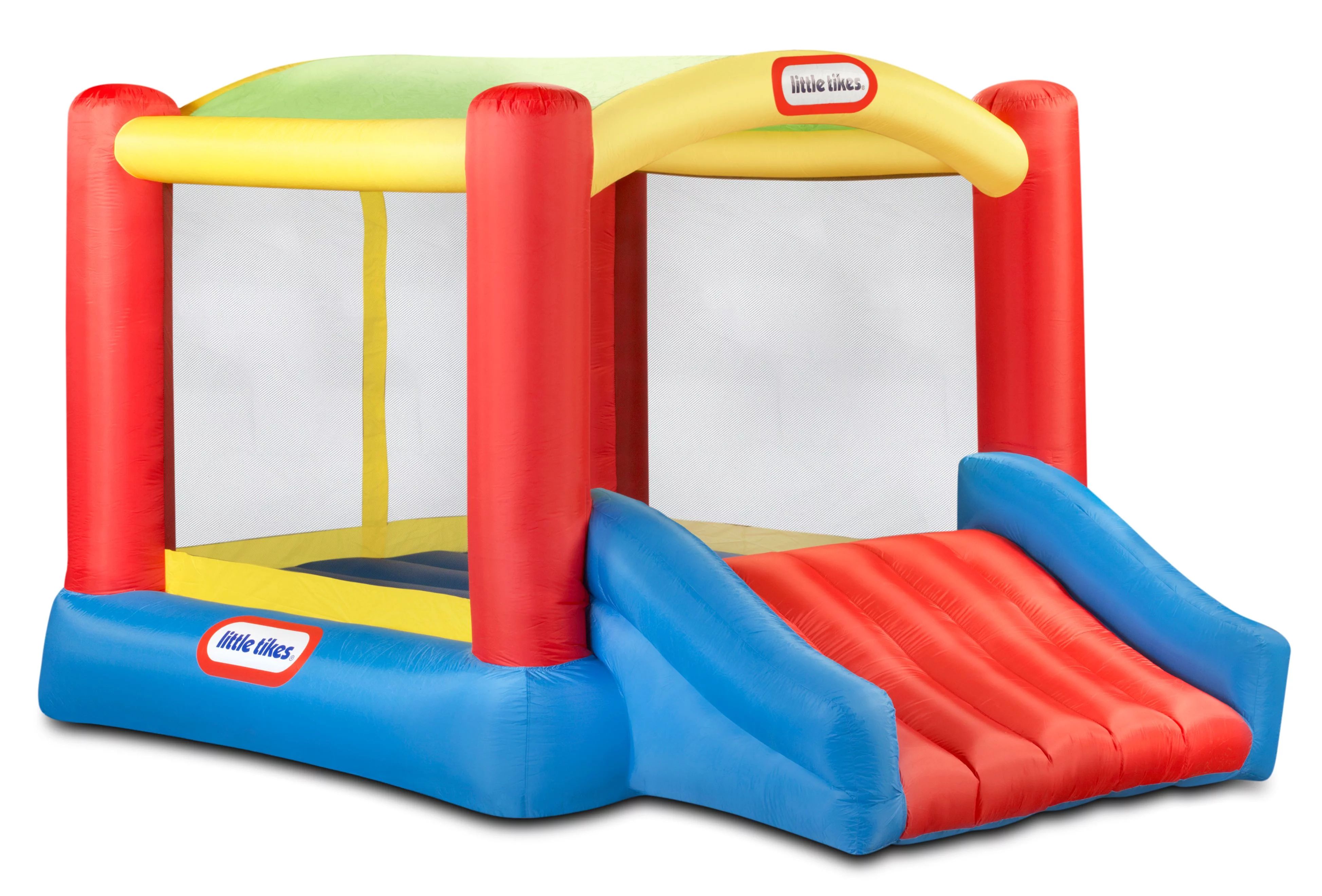 Little Tikes Shady Jump 'n Slide 9'x12' Inflatable Bounce House with Blower and Shade Canopy, Fit... | Walmart (US)