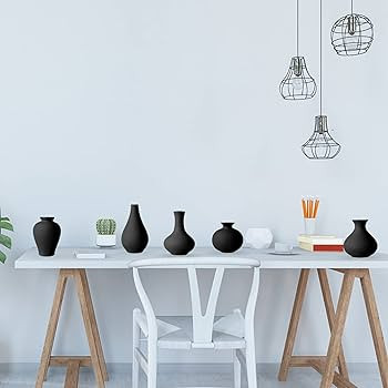 Ceramic Vase Set, 5 White Mini Flower Bud Vase, Flower Vases for Modern Home Decor, Decorative Va... | Amazon (CA)