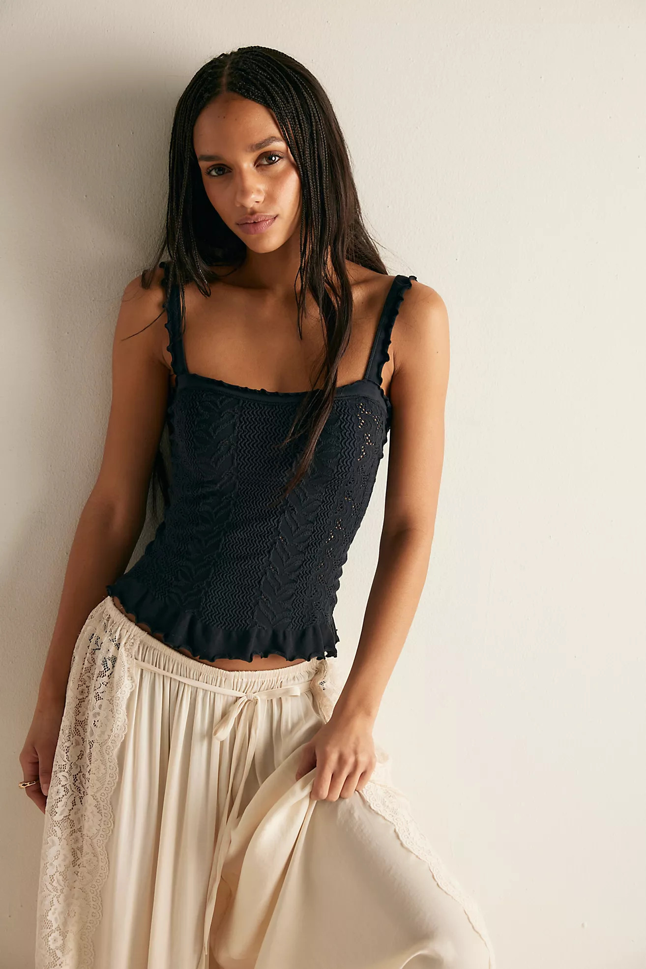 So Soft Frill Square Neck Tank | Free People (Global - UK&FR Excluded)