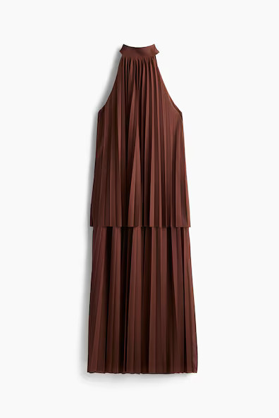 H & M - Pleated dress - Beige | H&M (UK, MY, IN, SG, PH, TW, HK)