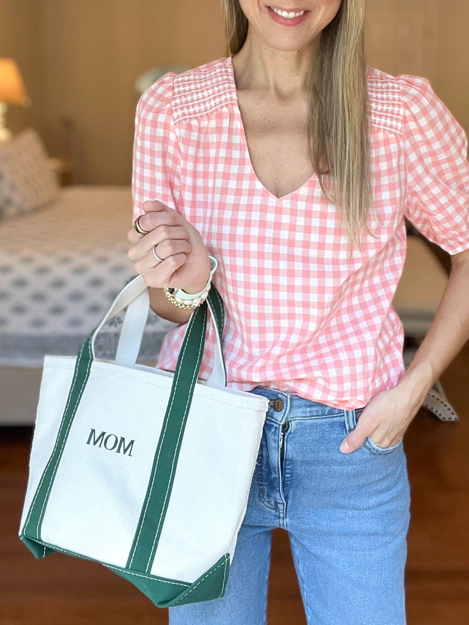 LL Bean Boat & Tote - size small with regular handles! 

#LTKSeasonal #LTKItBag #LTKFindsUnder50
