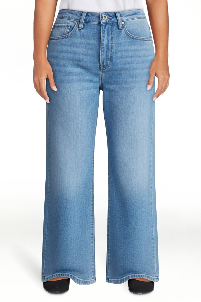 Free Assembly Women's and Women's Plus High Rise Cropped Wide Leg Jeans, Sizes 0-22W | Walmart (US)