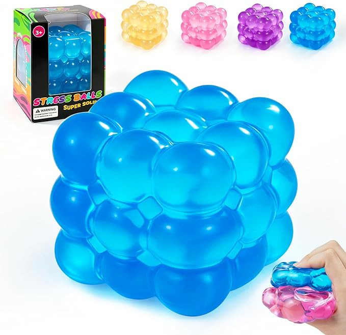 Ice Cube Squishy Fidget Toy, Squeeze Cube, Slow Rising Squeeze Cubes Fidget Toy, Sensory Stress R... | Amazon (US)