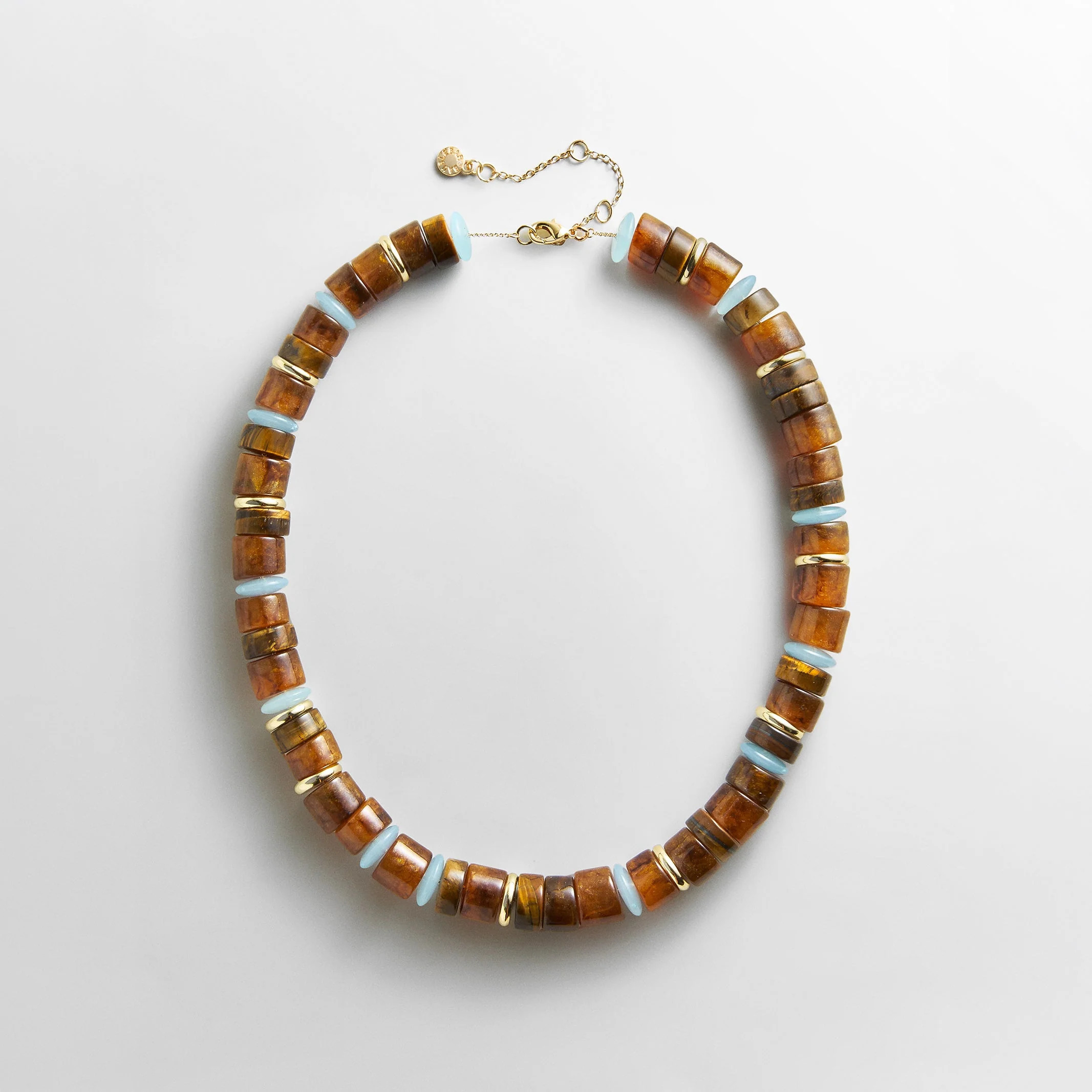 Jennifer Rondelle Beaded Necklace - Tiger's Eye Bead | BaubleBar