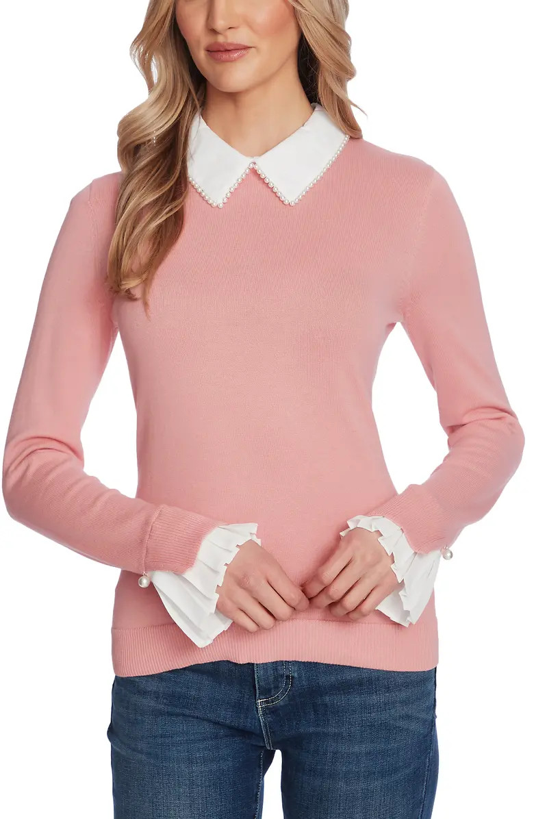Rating 3.4out of5stars(16)16Imitation Pearl Peter Pan Collar Cotton SweaterCECE | Nordstrom