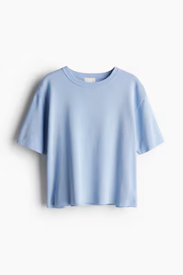 Short-sleeved fine-knit top | H&M (UK, MY, IN, SG, PH, TW, HK)