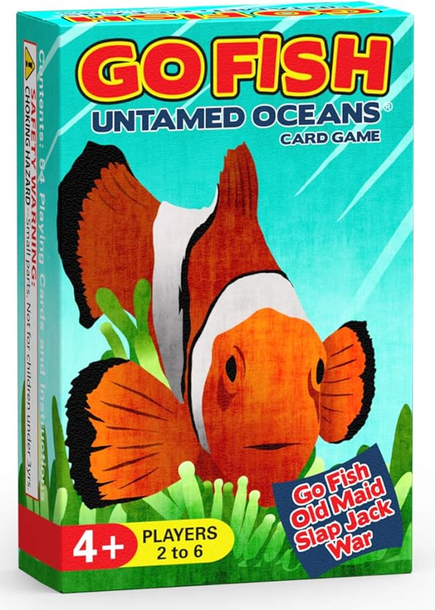 Go Fish Untamed Oceans Card Game for Kids Ages 4-8 | Play Go Fish, Old Maid & Slap Jack Using 1 D... | Amazon (US)