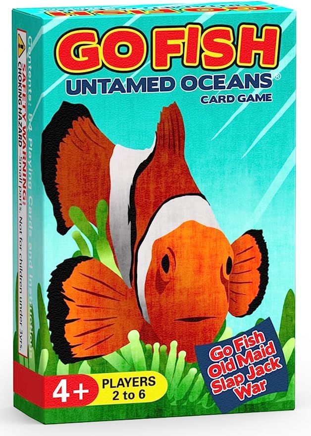 Go Fish Untamed Oceans Card Game for Kids Ages 4-8 | Play Go Fish, Old Maid & Slap Jack Using 1 D... | Amazon (US)