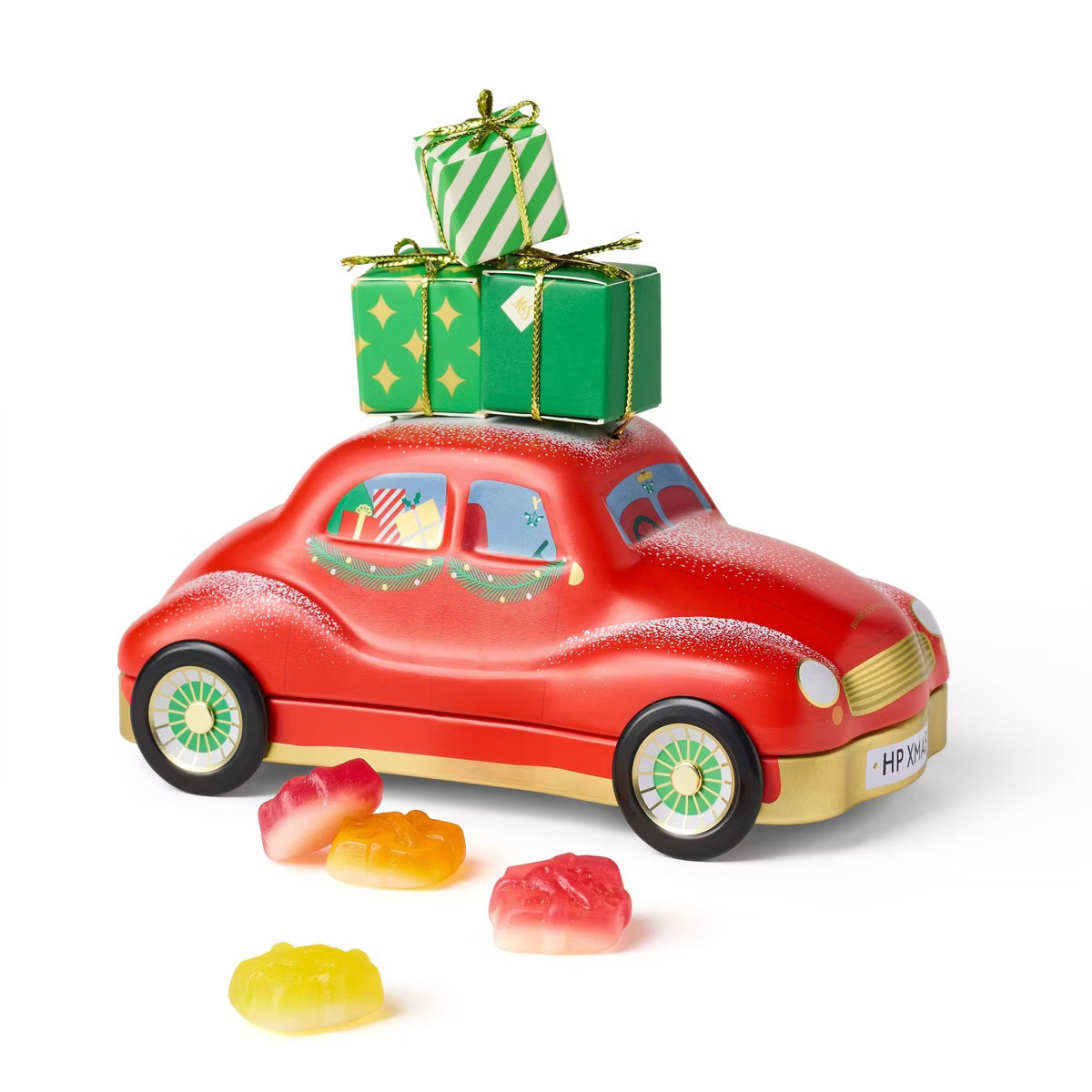 M&S Push Along Christmas Candy Car Tin with Jellies - 2.29oz | Target