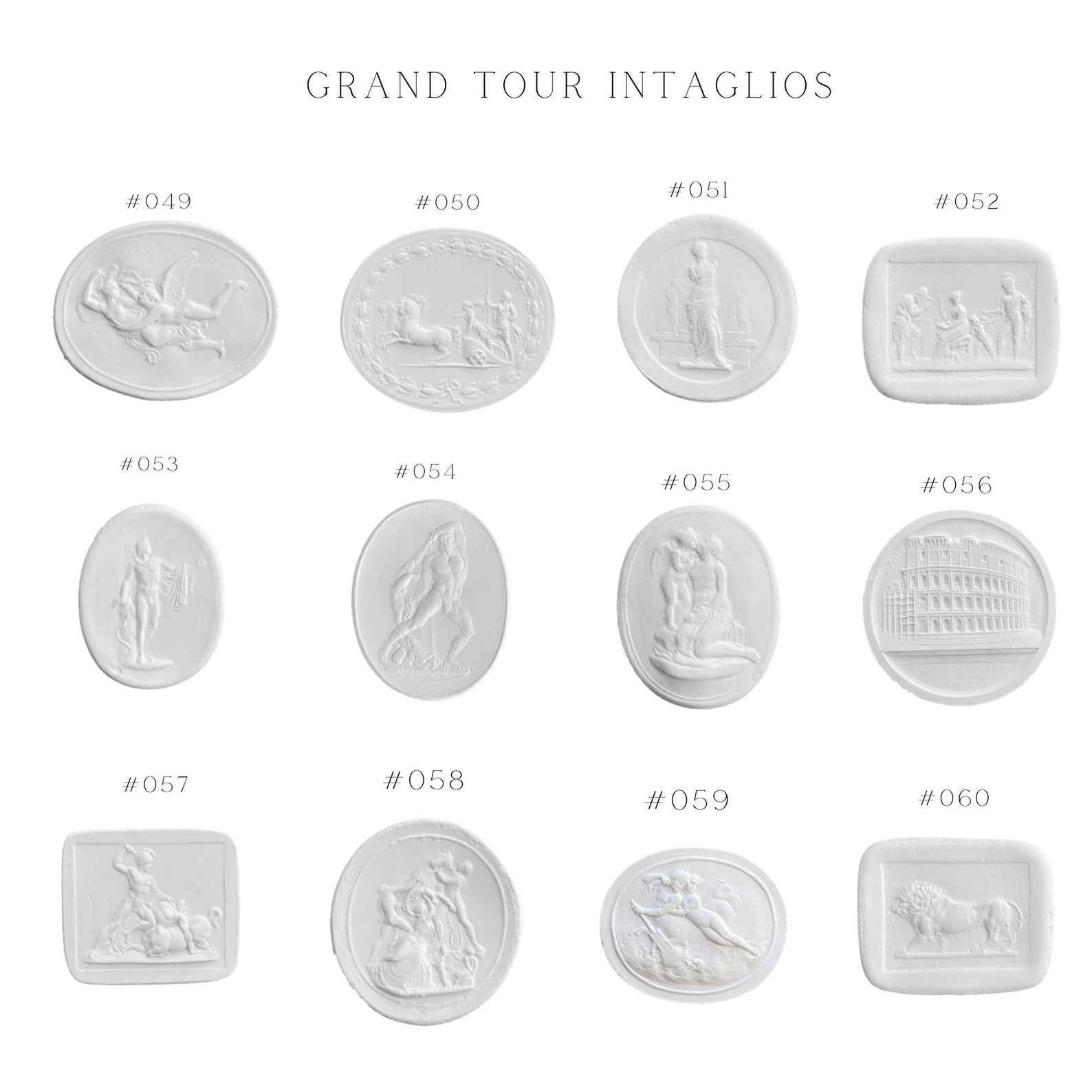Plaster Intaglios  White Grand Tour Intaglios Gems Medallions | Etsy Canada | Etsy (CAD)