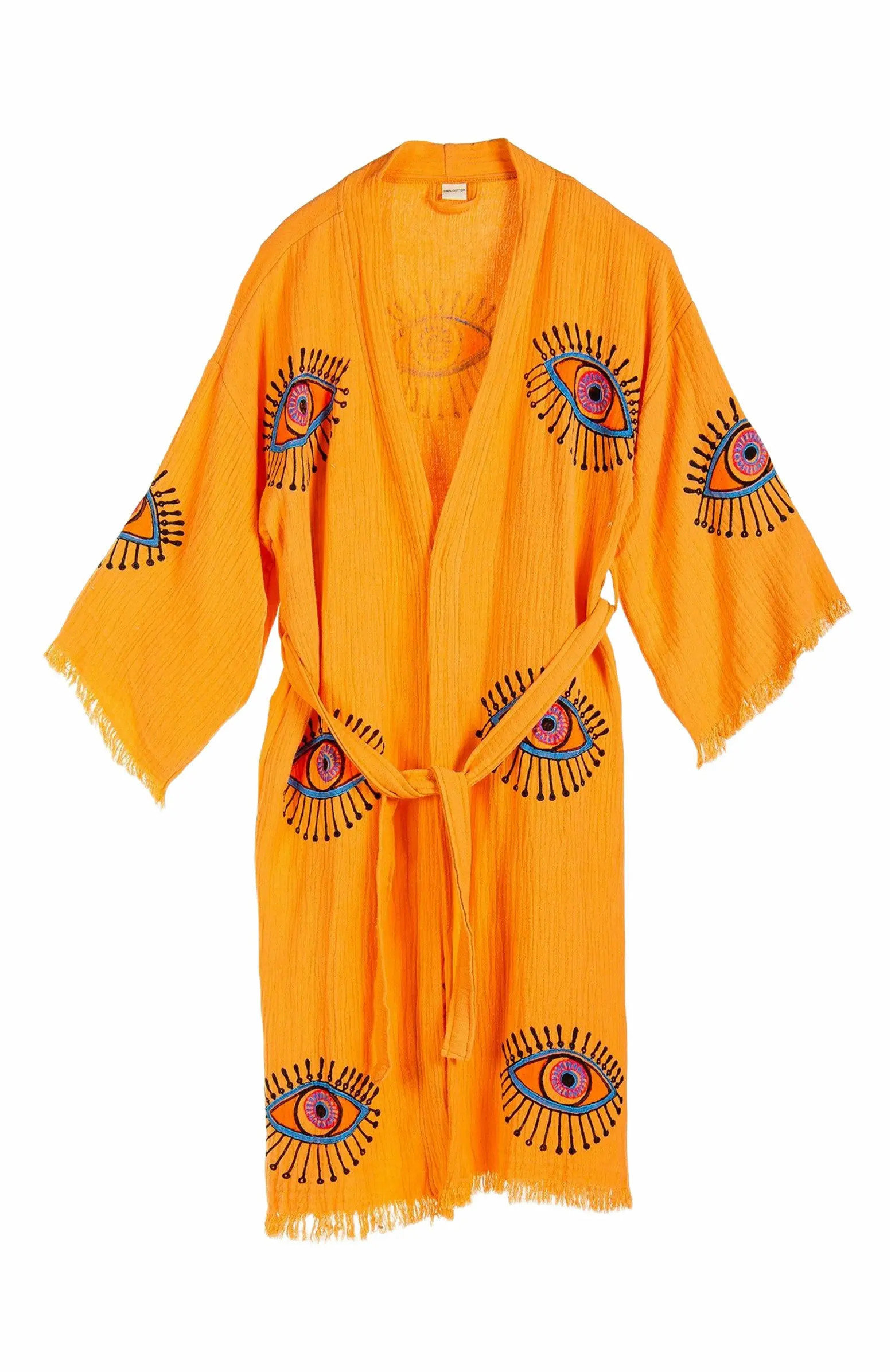 Aria Evil Eye Handmade Cotton Kimono | Nordstrom