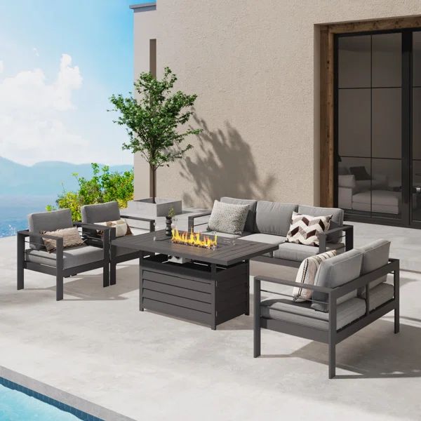 Brandtley 7 - Person Outdoor Seating Group with Cushions | Wayfair North America